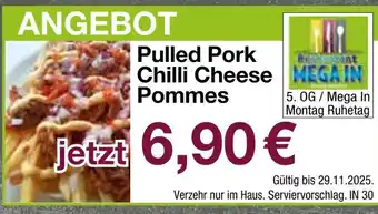 Möbel Inhofer Pulled pork chilli cheese pommes Angebot