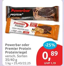 Budni Powerbar protein+ chocolate brownie Angebot
