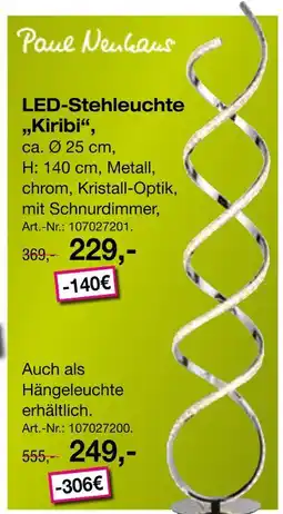 Möbel Inhofer Paul neuhaus led-stehleuchte kiribi Angebot