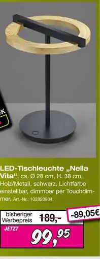 Möbel Inhofer Mondo led-tischleuchte „nella vita“ Angebot