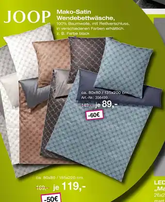 Möbel Inhofer Joop mako-satin wendebettwäsche Angebot