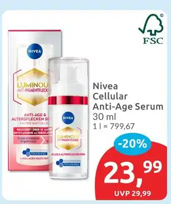 Budni Nivea cellular anti-age serum Angebot