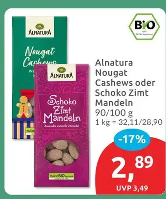 Budni Alnatura nougat cashews Angebot