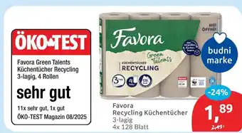Budni Favora recycling küchentücher Angebot