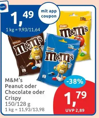 Budni M&m's peanut Angebot