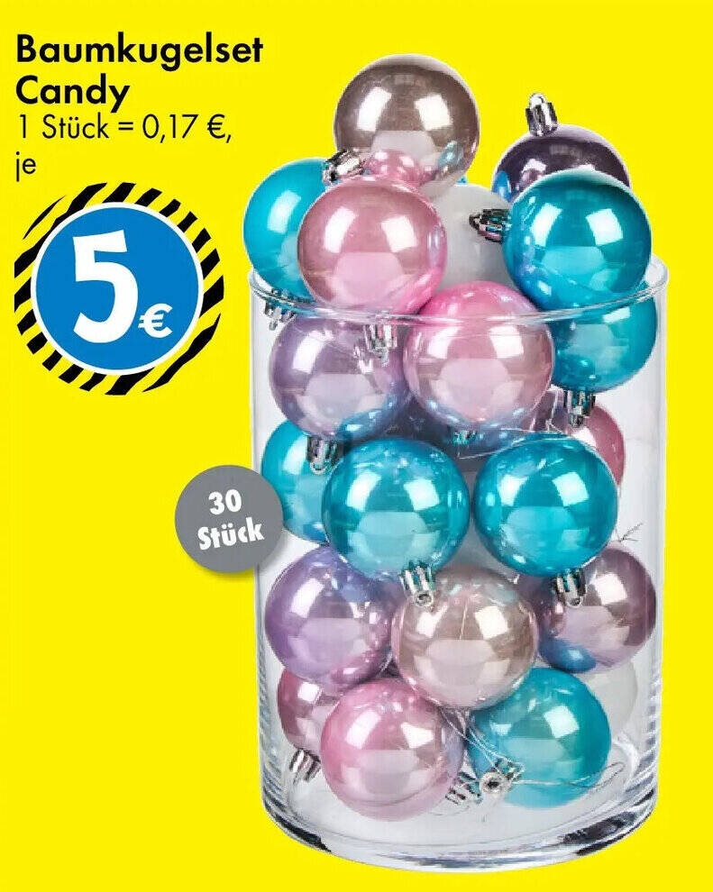 Baumkugelset Candy Angebot bei TEDi