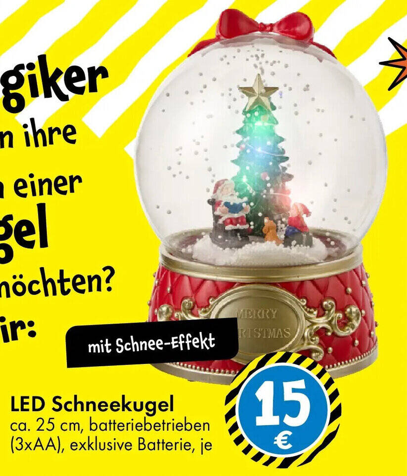 LED Schneekugel Angebot bei TEDi