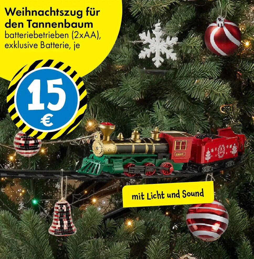 Weihnachtszug für den Tannenbaum Angebot bei TEDi