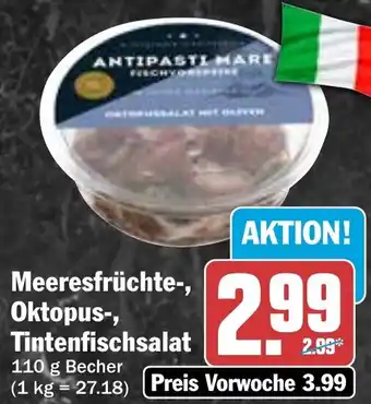HIT Meeresfrüchte-, Oktopus-, Tintenfischsalat Angebot