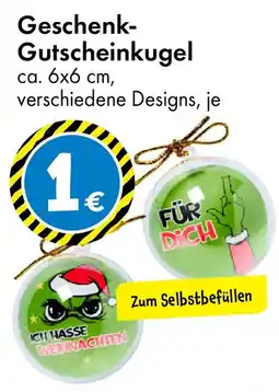 TEDi Geschenk- Gutscheinkugel Angebot