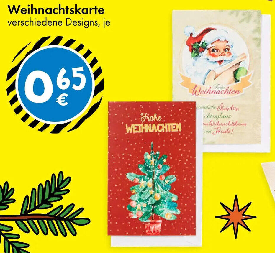 Weihnachtskarte Angebot bei TEDi