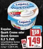 HIT Exquisa Quark Creme oder Quark Genuss 0,2% Fett Angebot