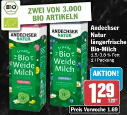 HIT Andechser Natur längerfrische Bio-Milch Angebot