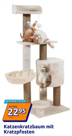 Action Katzenkratzbaum mit Kratzpfosten Angebot