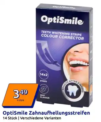 Action OptiSmile Zahnaufhellungsstreifen Angebot