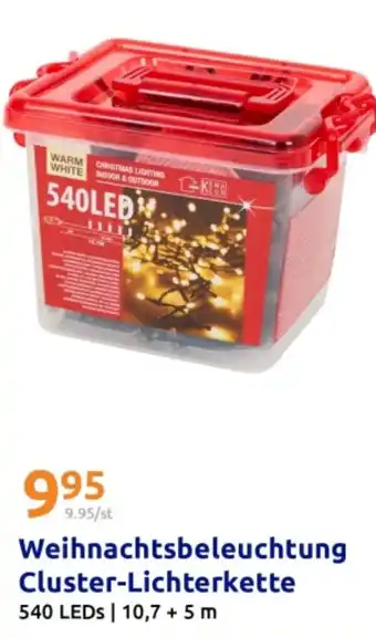 Action Weihnachtsbeleuchtung Cluster-Lichterkette Angebot
