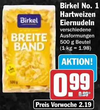 HIT Birkel No. 1 Hartweizen Eiernudeln Angebot