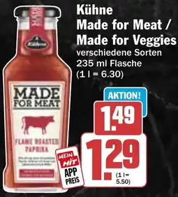 HIT Kühne Made for Meat / Made for Veggies Angebot