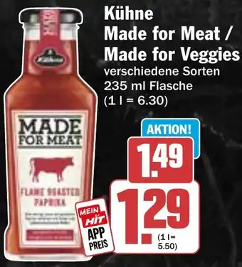 HIT Kühne Made for Meat / Made for Veggies Angebot