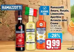 HIT Ramazzotti Amaro, Rosato, Limoncello, Aperitivo Arrancia oder Crema Angebot