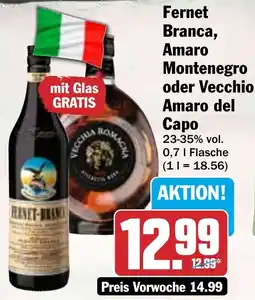 HIT Fernet Branca, Amaro Montenegro oder Vecchio Amaro del Саро Angebot