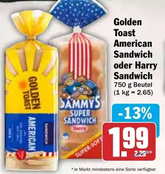 HIT Golden Toast American oder Harry Sandwich Angebot