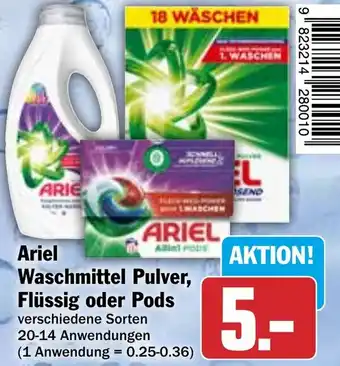 HIT Ariel Waschmittel Pulver, Flüssig oder Pods Angebot