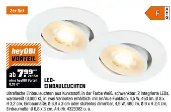 OBI LED- EINBAULEUCHTEN Angebot