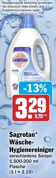 HIT Sagrotan Wäsche- Hygienereiniger Angebot