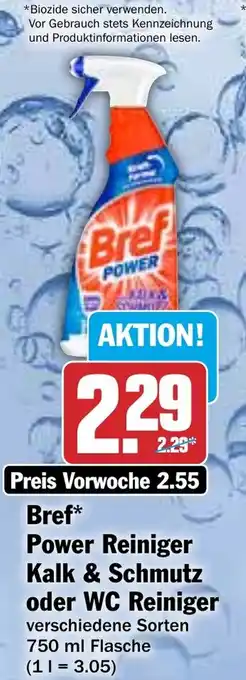 HIT Bref Power Reiniger Kalk & Schmutz oder WC Reiniger Angebot