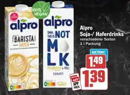 HIT Alpro Soja-/ Haferdrinks Angebot