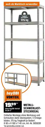 OBI METALL- SCHWERLAST- STECKREGAL Angebot
