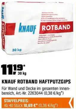 OBI KNAUF ROTBAND HAFTPUTZGIPS Angebot