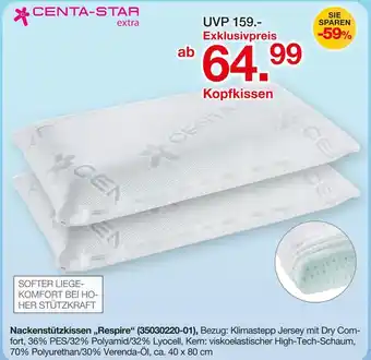 Möbelzentrum Pforzheim Centa-star nackenstützkissen „respire“ Angebot