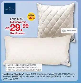 Möbelzentrum Pforzheim Billerbeck kopfkissen bamboo ca. 80x80 cm Angebot