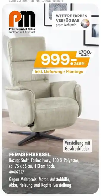 Möbel Kraft Polstermöbel oelsa fernsehsessel Angebot