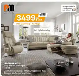 Möbel Kraft Pm polstermöbel oelsa ledergarnitur Angebot