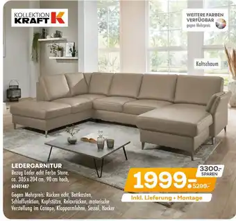 Möbel Kraft Kollektion kraft ledergarnitur Angebot