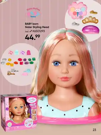 Galeria BABY born Sister Styling Head Angebot