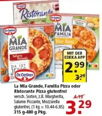 Multi Markt La Mia Grande, Familia Pizza oder Ristorante Pizza glutenfrel Angebot