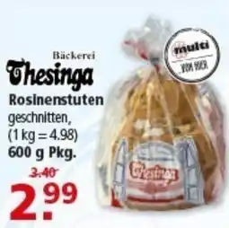 Multi Markt Thesinga Rosinenstuten geschnitten Angebot