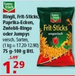 Multi Markt funny frisch Ringli, Frit-Sticks, Paprika-Ecken, Zwiebli-Ringe oder Jumpys Angebot