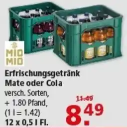 Multi Markt MIO MIO Erfrischungsgetränk Mate oder Cola Angebot