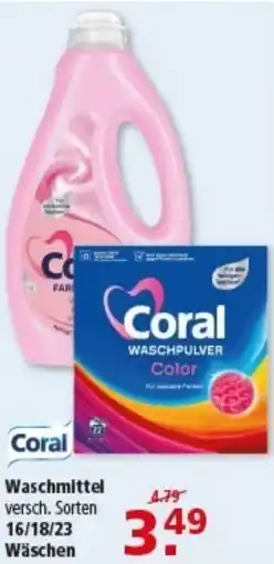 Multi Markt Coral Waschmittel 16/18/23 Wäschen Angebot