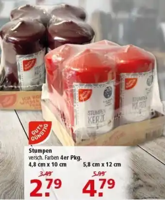 Multi Markt GUT&GÜNSTIG Stumpen 4er Pkg. Angebot