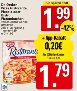 WEZ Dr. Oetker Pizza Ristorante, Piccola oder Bistro Flammkuchen Angebot