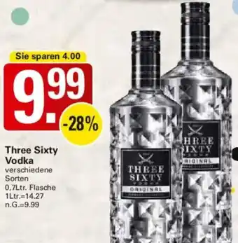 WEZ Three Sixty Vodka Angebot