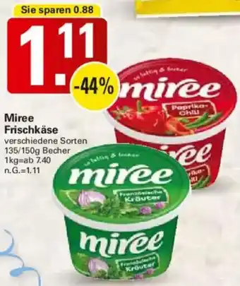 WEZ Miree Frischkäse Angebot