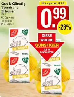 WEZ Gut & Günstig Spanische Zitronen Angebot