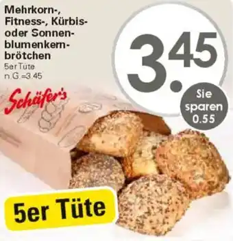 WEZ Mehrkorn-, Fitness-, Kürbis- oder Sonnen- blumenkern- brötchen Angebot